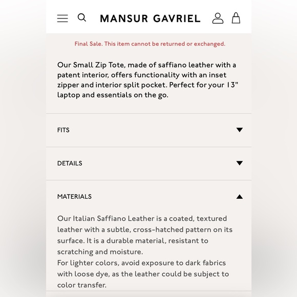 NWT Masur Gavriel Pink Small Zip Tote, fits small laptop - Picture 3 of 13